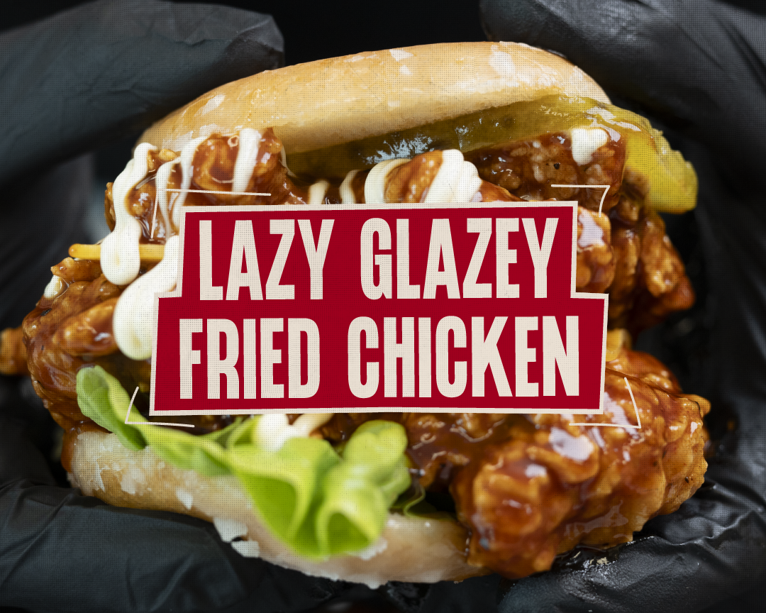 Lazy Glazey Fried Chicken Burger