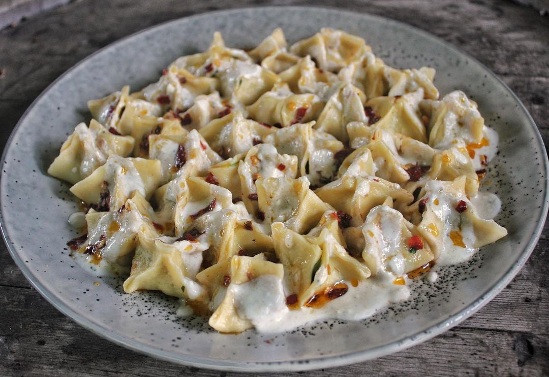 Pulled Lamb Turkish Dumplings (Manti)