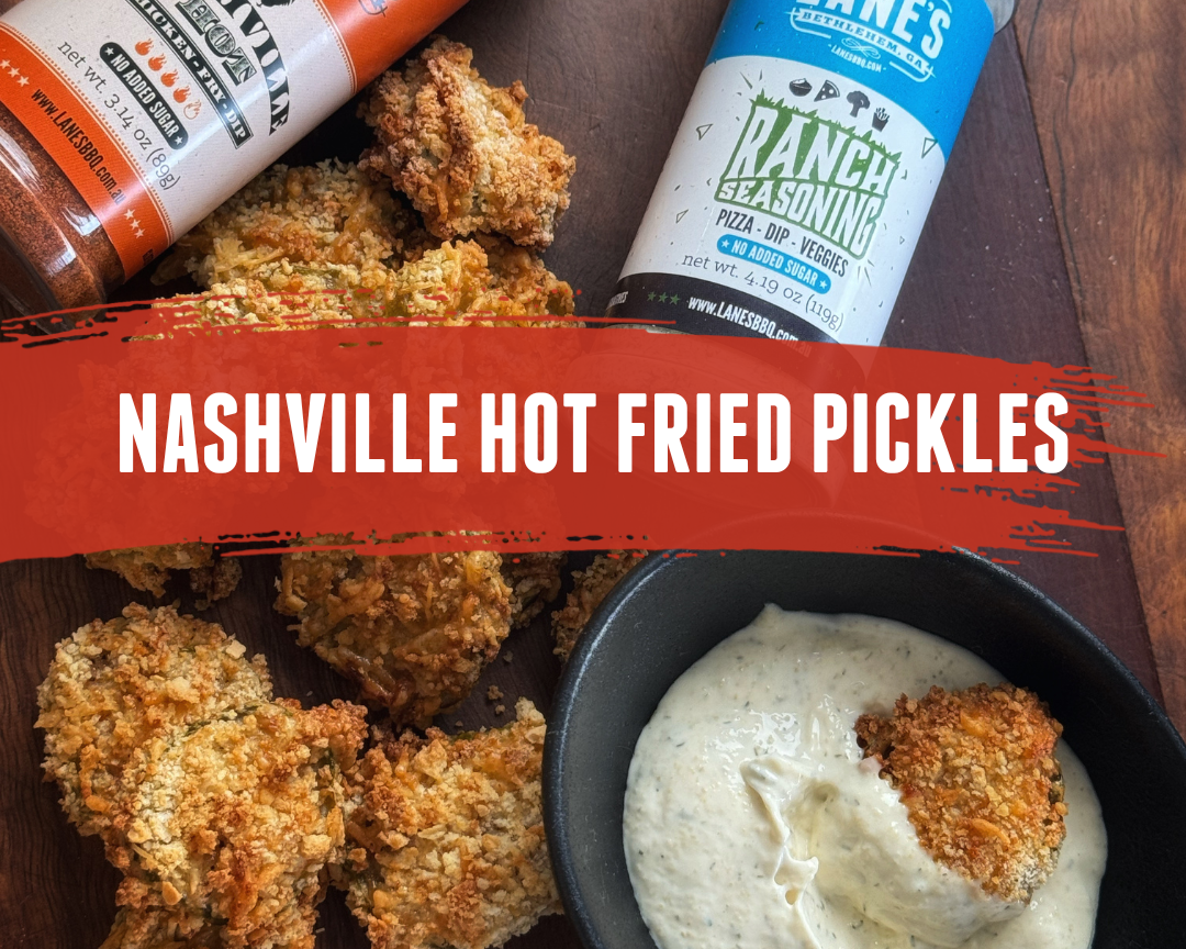 Nashville Hot Fried Pickles w/Ranch Sauce