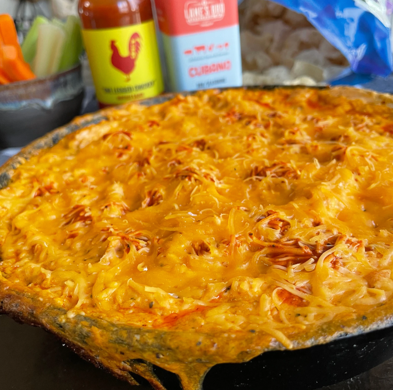 BUFFALO CUBANO CHICKEN DIP