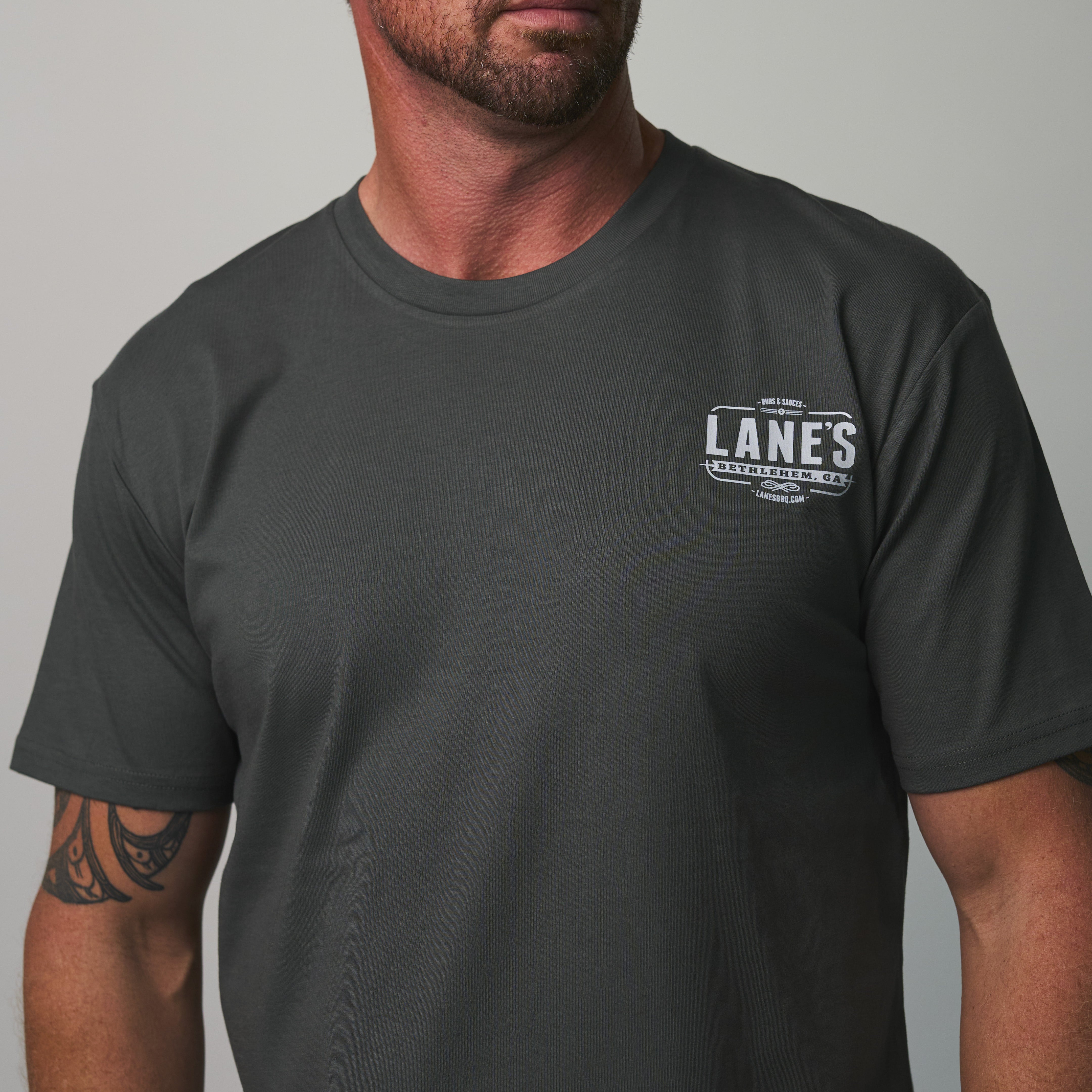 Signature Lane's T Shirt - Charcoal