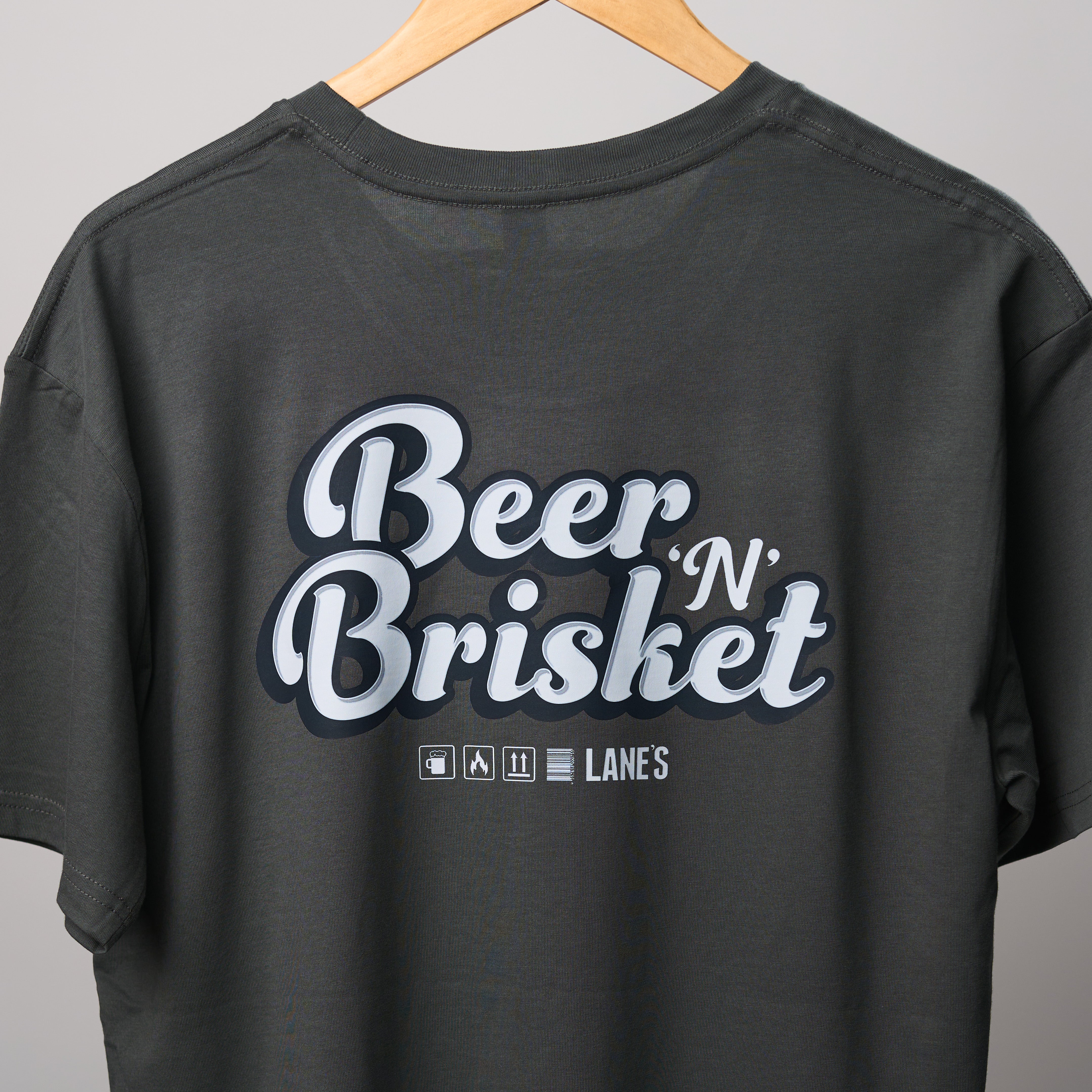 Beer n Brisket T Shirt - Charcoal