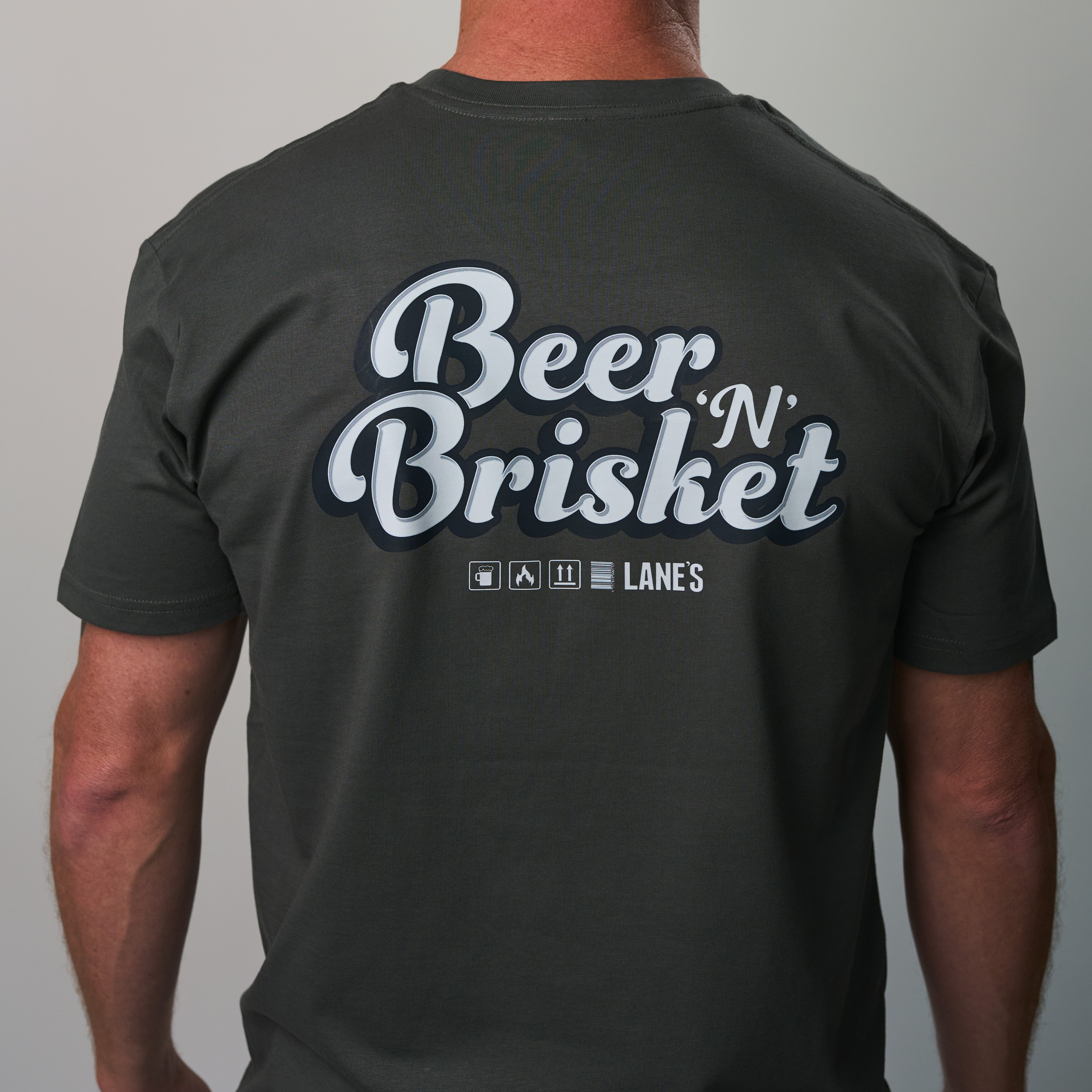 Beer n Brisket T Shirt - Charcoal